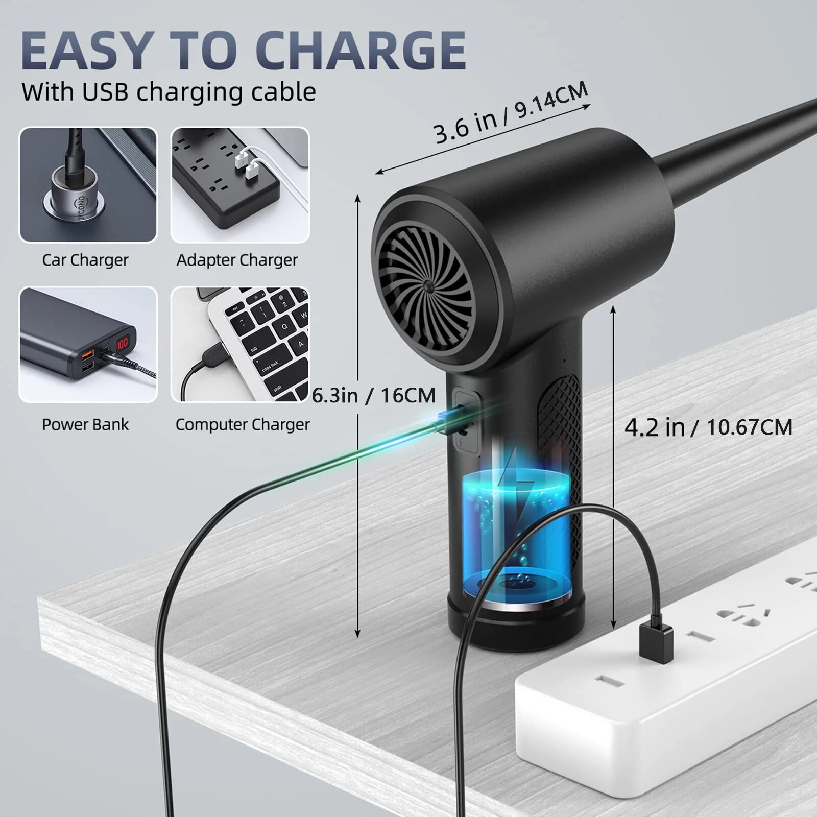 Espanador de ar comprimido elé - Dryer Car Blower avaliação e preço